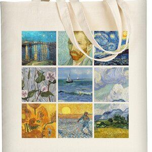 Canvas Tote Bag for Women, Aesthetic Cute Grocery Grocery Reusable Cotton Gift B